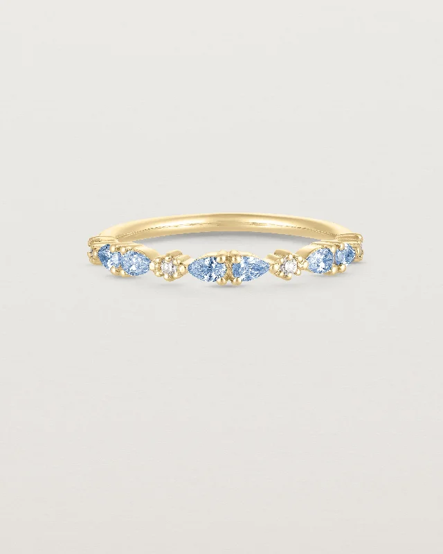 Classic Wedding Ring-Lena Ring | Ceylon Sapphires & Diamonds