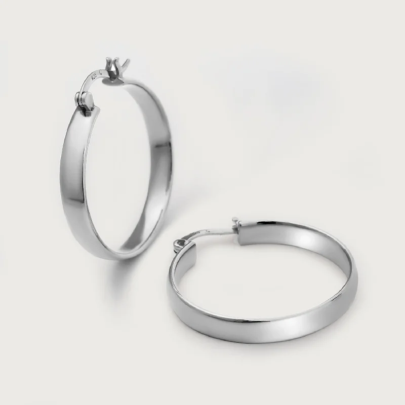 Diamond Stud Earrings-Molto Large Hoop Earrings