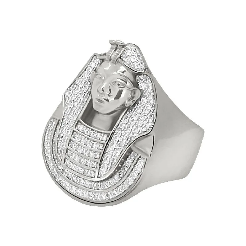 Rose Gold Cocktail Ring-.925 Sterling Silver CZ Pharaoh Ring