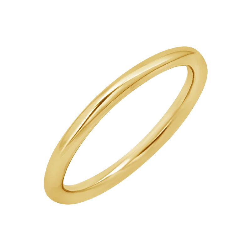 Gold Eternity Ring-2mm Round Wire Stacking Band