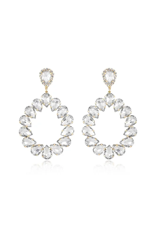 Luxury Wedding Earrings-Ring It In Crystal Earrings