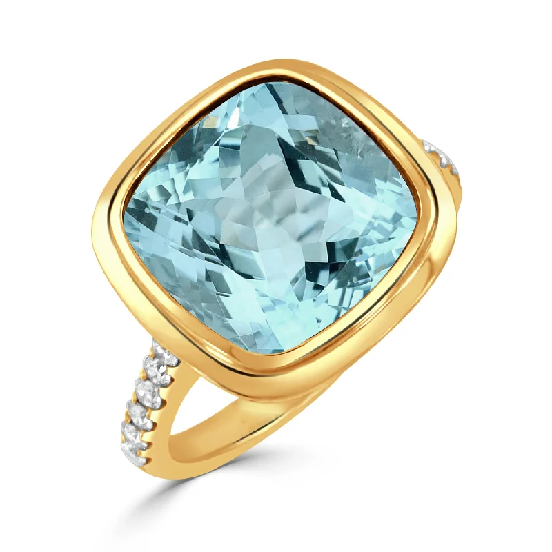 Sterling Silver Cocktail Ring-Doves Sky Blue Topaz Ring