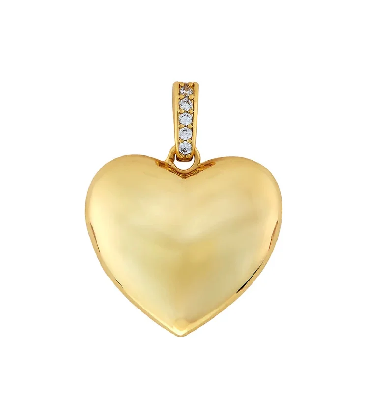 Elegant Gold Pendant Necklace-Heart Locket