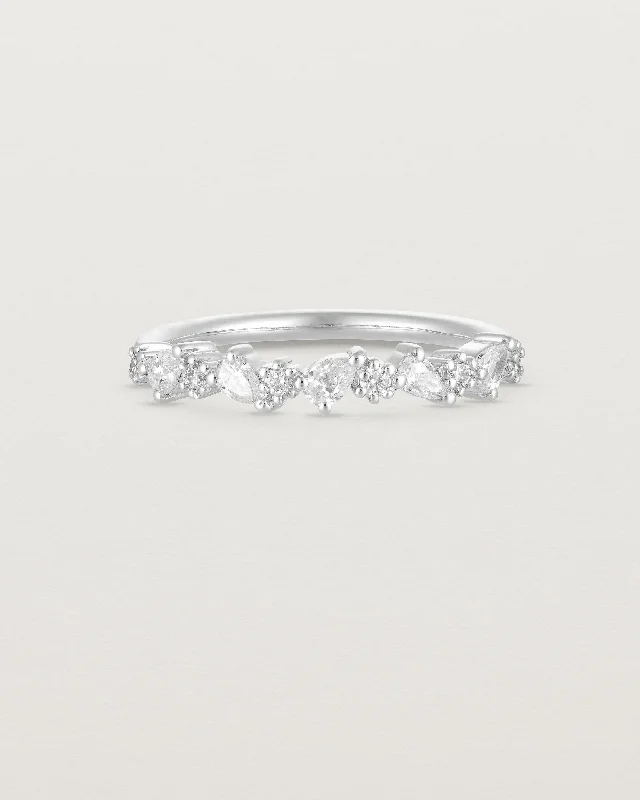 Elegant Band Ring with Diamonds-Elora Ring | Diamonds