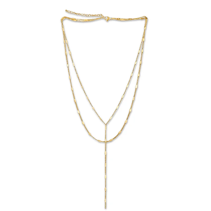 Simple Bar Pendant Necklace-Camilla Dainty Lariat Chain Necklace