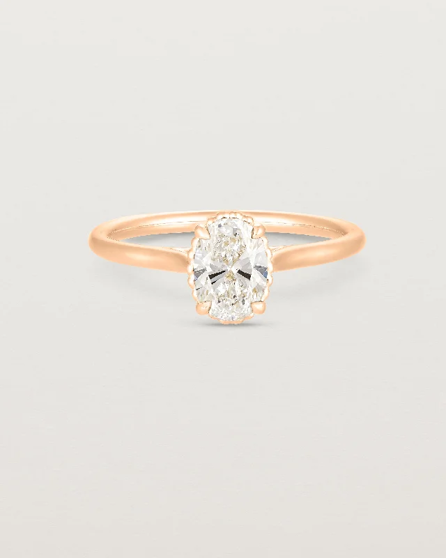 Heart Shaped Engagement Ring-Thea Oval Solitaire | Laboratory Grown Diamond