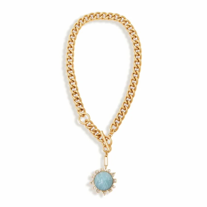 Cute Crystal Necklace-Blue Pendent