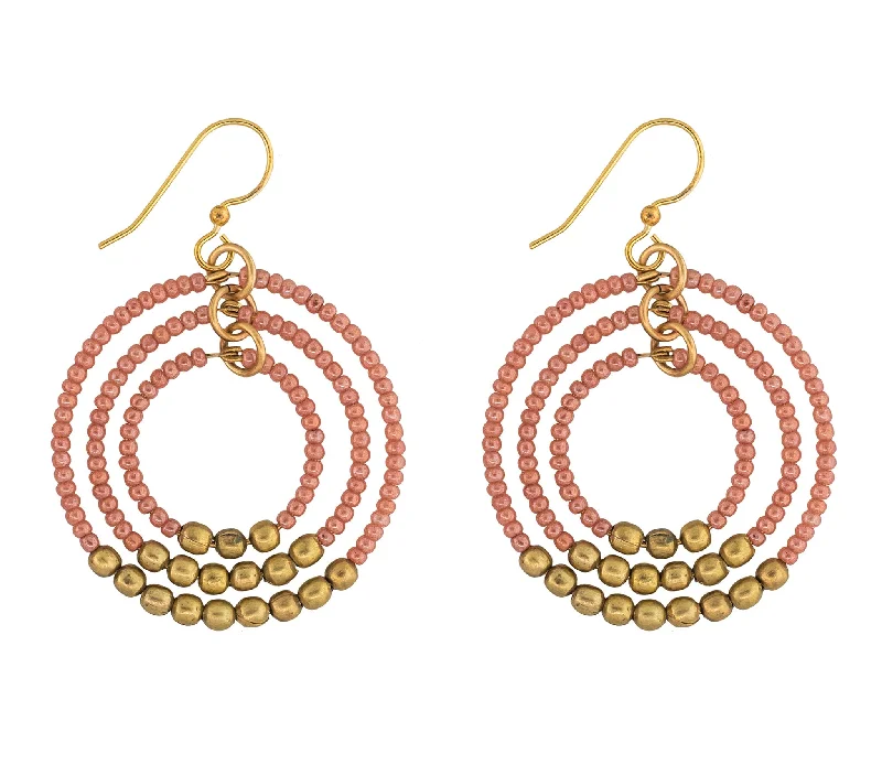 Casual Everyday Earrings-<br>Gyroscope Earring <br> Terracotta