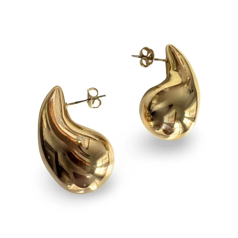 Geometric Earrings for Women-Gold Filled Teardrop Studs