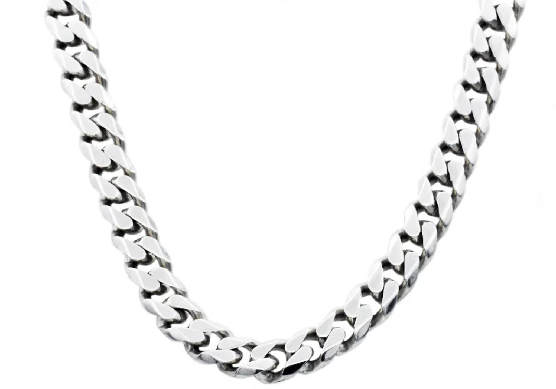 Custom Star Necklace-Mens 10mm Stainless Steel Curb Link Chain Necklace