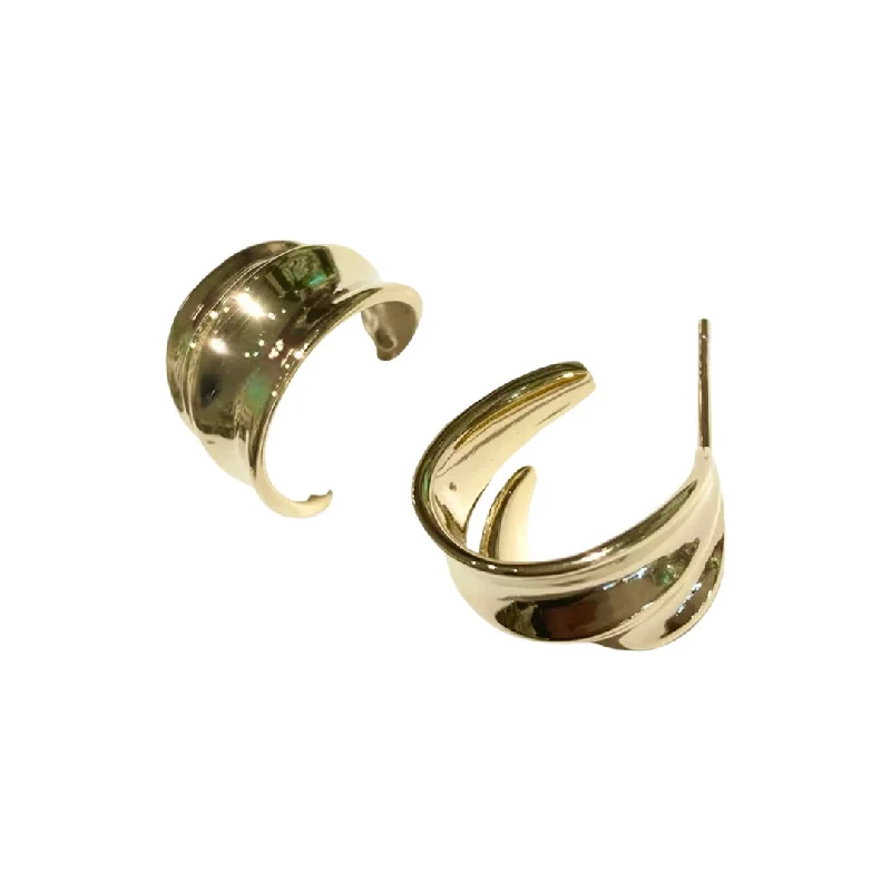 Luxury Gemstone Earrings-Deandra Claw Hoop Studs