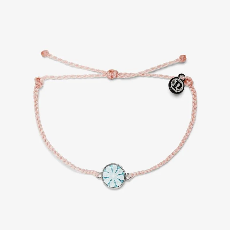 Infinity Love Bracelet-PuraVida, Cameo Silver Charm Bracelet, Baby Pink