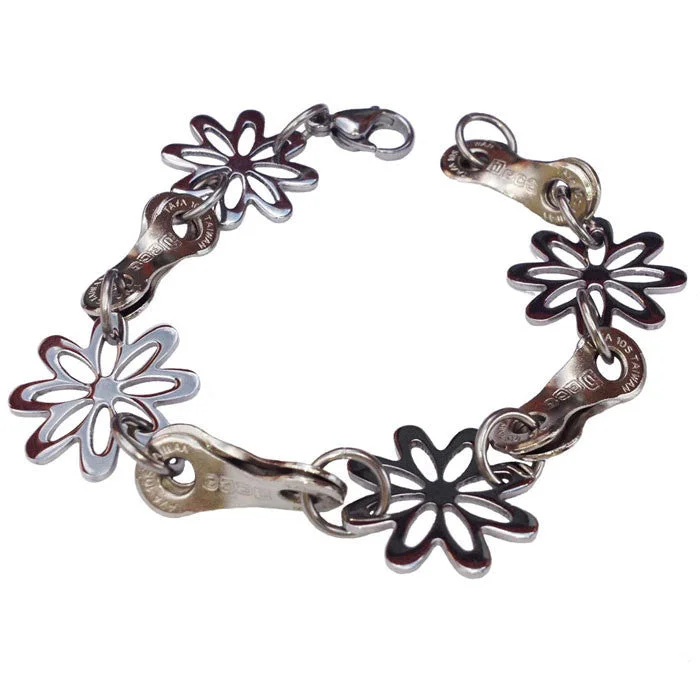 Personalized Cuff Bracelet-Stainless Steel Daisy Chain Bracelet - Wholesale