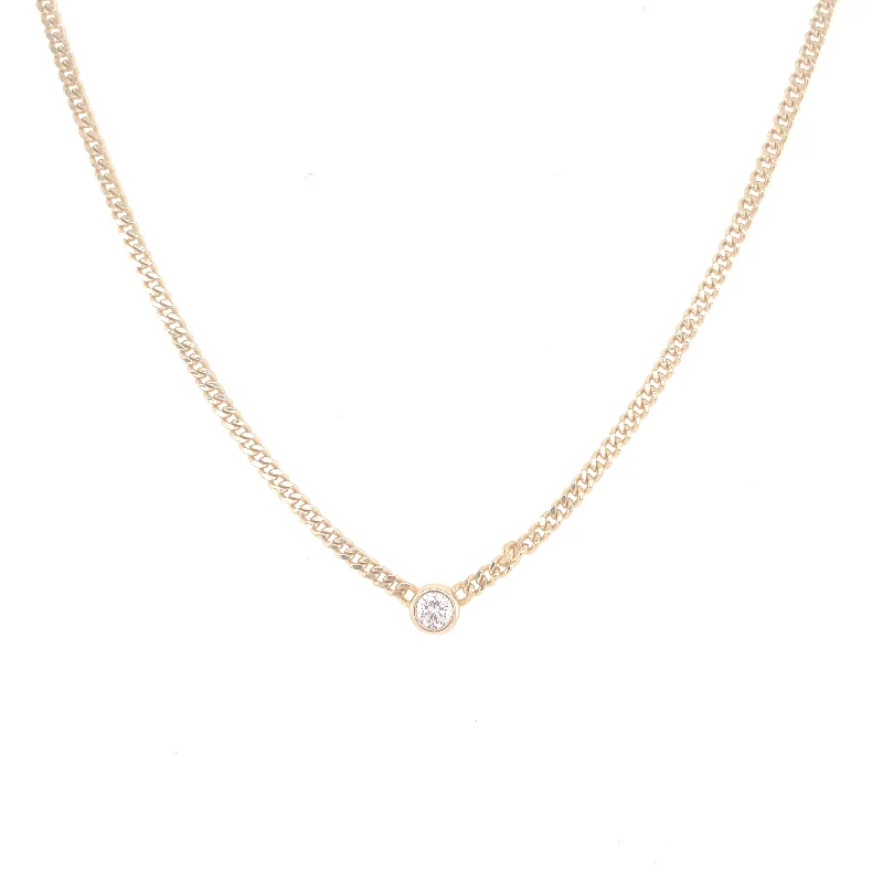 Long Chain Necklace for Women-CZ layer Chain