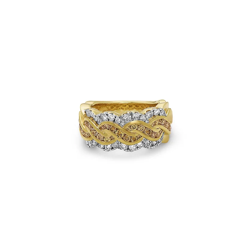 Vintage Promise Ring-Krypell Collection Diamond Braid Ring