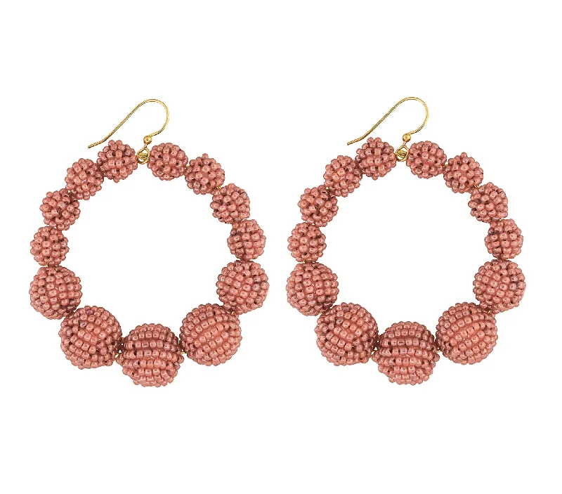 Small Gold Earrings-<br>The Olivia Hoop <br> Terracotta