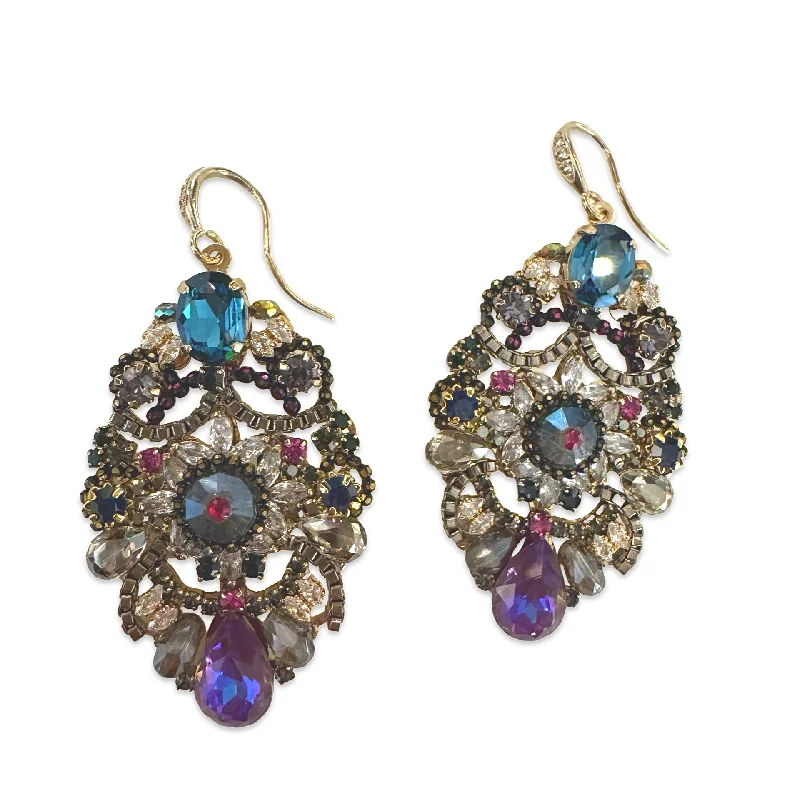 Opal Drop Earrings-Noellery Kite Sparkle Statement Earrings