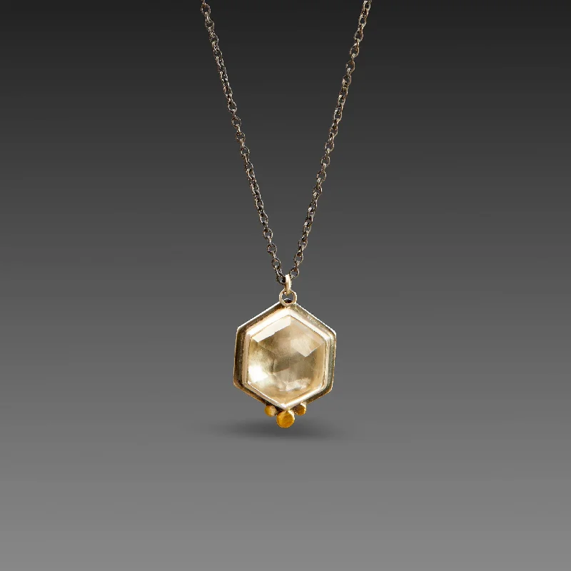 Elegant Bar Necklace-Geometric White Topaz Necklace