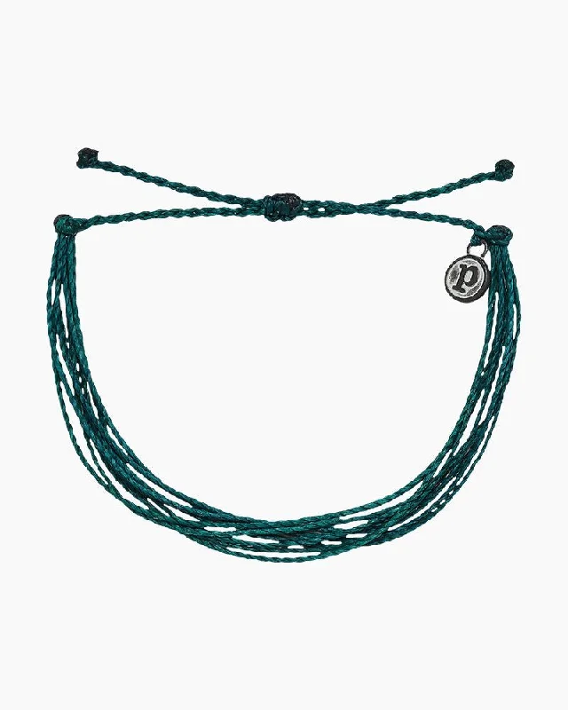 Adjustable Silver Bracelet-PuraVida Original Bracelet, Teal